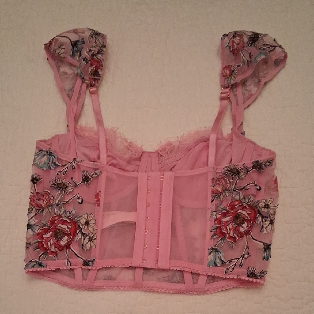 Victoria's Secret Floral Pink Corset - Picture 2 of 2